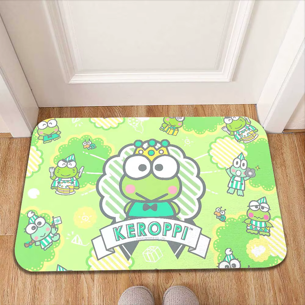 Tapis KEROKEROKEROPPIS Kawaii dans le salon, pour porte d'entrée, lavable et antidérapant, pour cuis