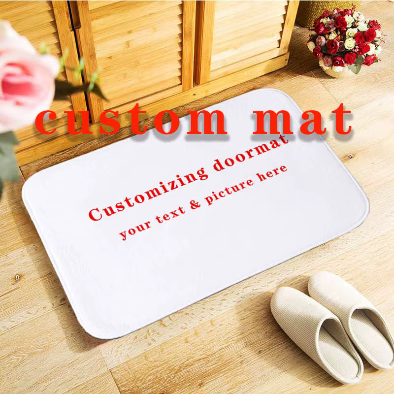 Tapis Photo personnalisé télécharger votre Logo Photo tapis Photo en flanelle douce personnalisable 