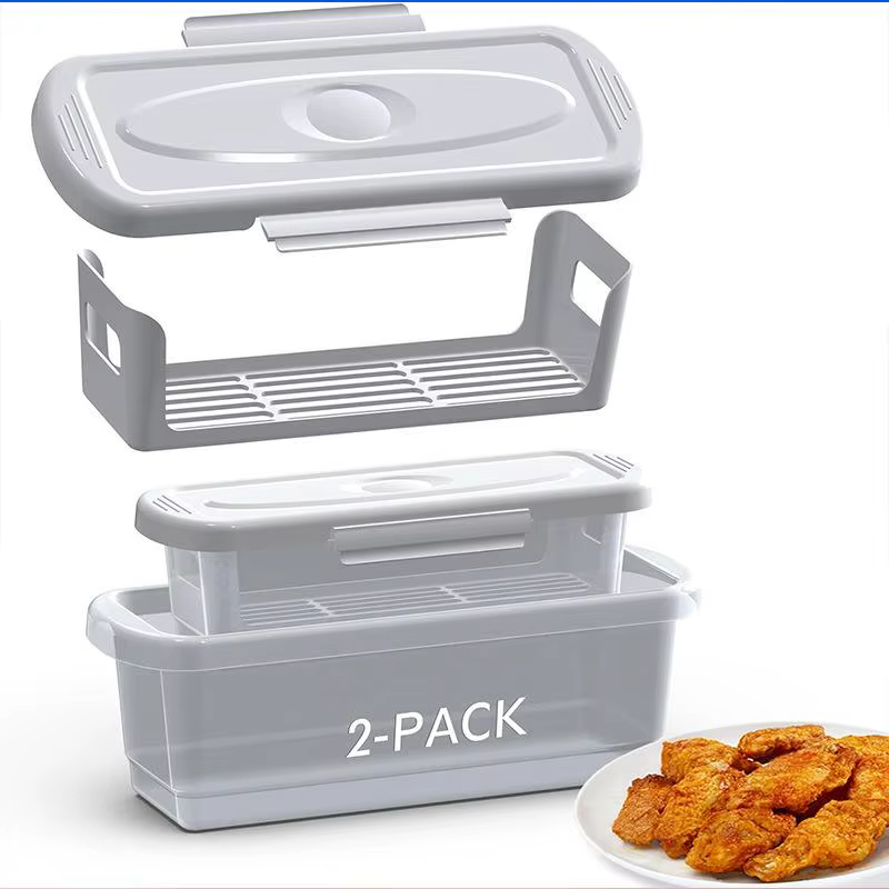 Bol Shaker à pâte pour poisson, avec couvercles, pour frire des ailes de poulet, anneaux d'oignon, l