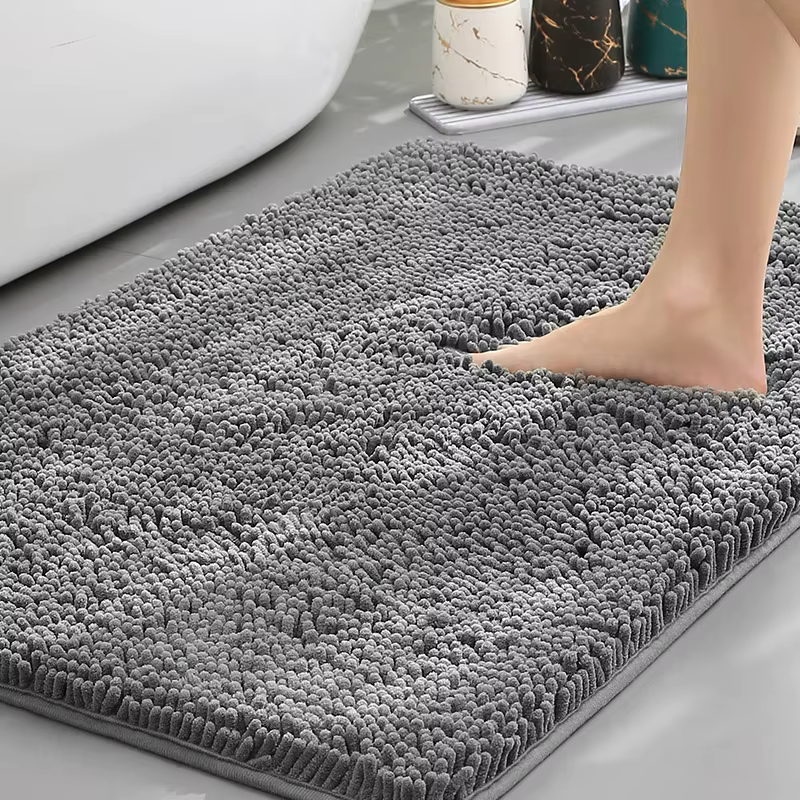 Tapis de salle de bain tapis absorbant chenille bon marché salle de bain baignoire salon porte salle