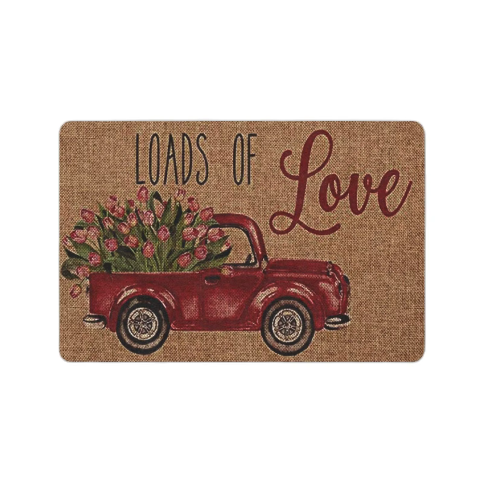 Paillasson en caoutchouc Loads of Love, pour salle de bain, cuisine, jardin, porte de Garage, tapis