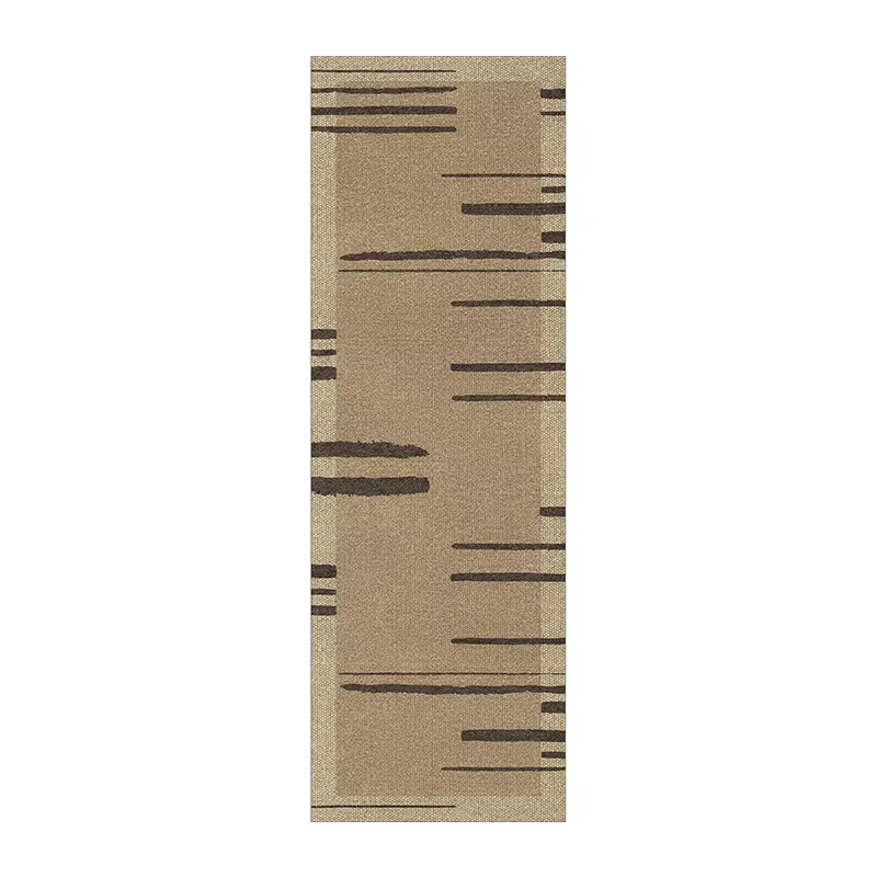 Tapis de sol antidérapant, imperméable, résistant à la saleté, marron, Imitation Texture, ligne, tap
