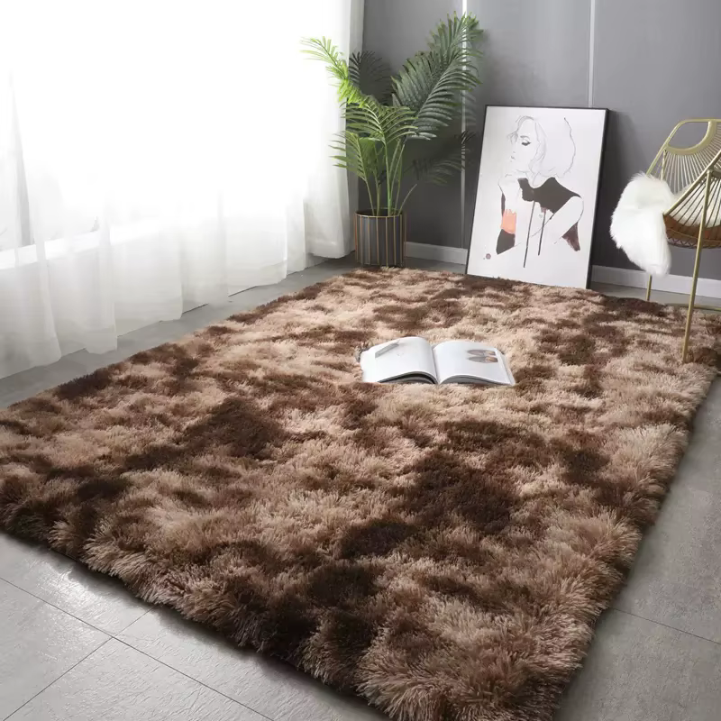 Tapis en peluche pour salon, canapé, Table basse, vert, rose, couvertures douces et moelleuses, tapi