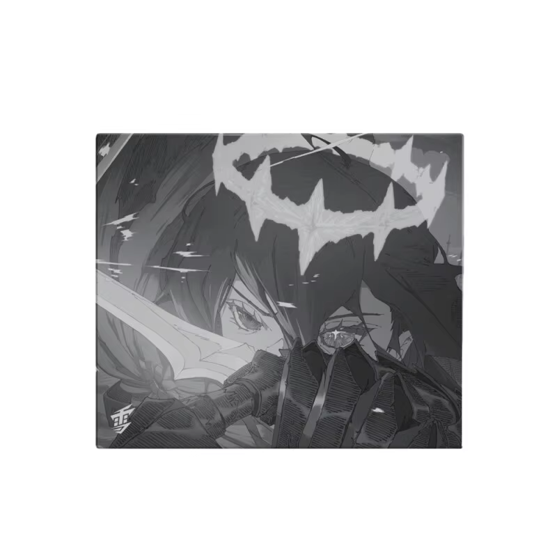 Tapis de souris en verre trempé Yuki Aim Monokuro, tapis de jeu, tapis de table anime, contrôle flui