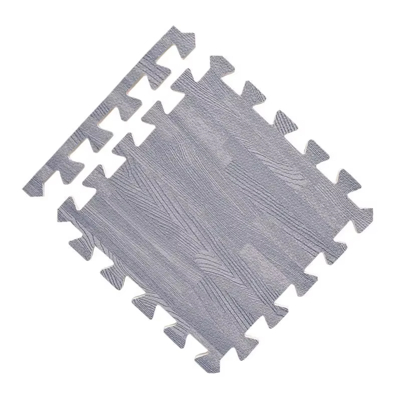 Tapis de jeu en mousse polymère pour enfants, tapis de jeu en bois imbriqué pour enfants, tapis doux