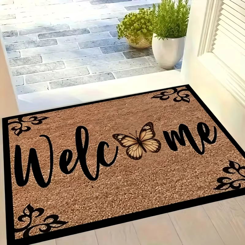 Tapis d'entrée pour animaux mignon et intéressant, résistant à la saleté et à la poussière, facile à