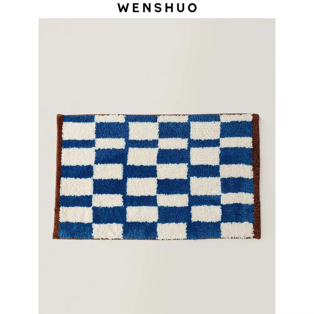 Tapis shaggy doux de style coréen VIKAMA : antidérapant, absorbant l'eau et lavable, idéal pour la s