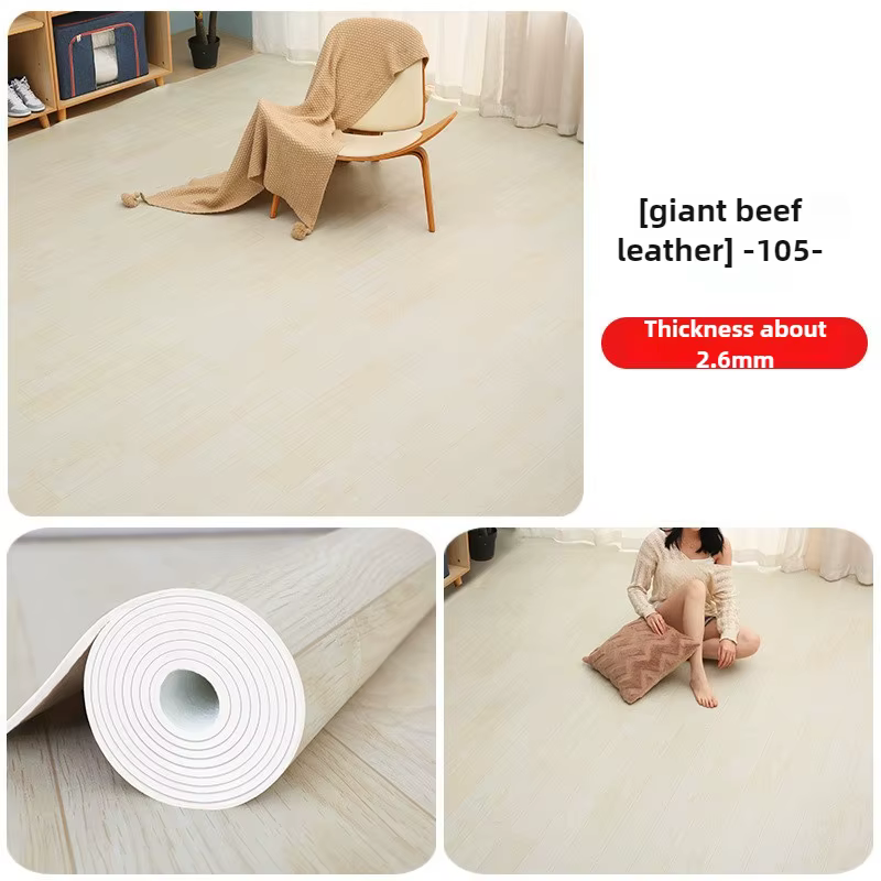 Grand tapis de sol en PVC pour salon et chambre à coucher, rouleau de couverture de sol imperméable 