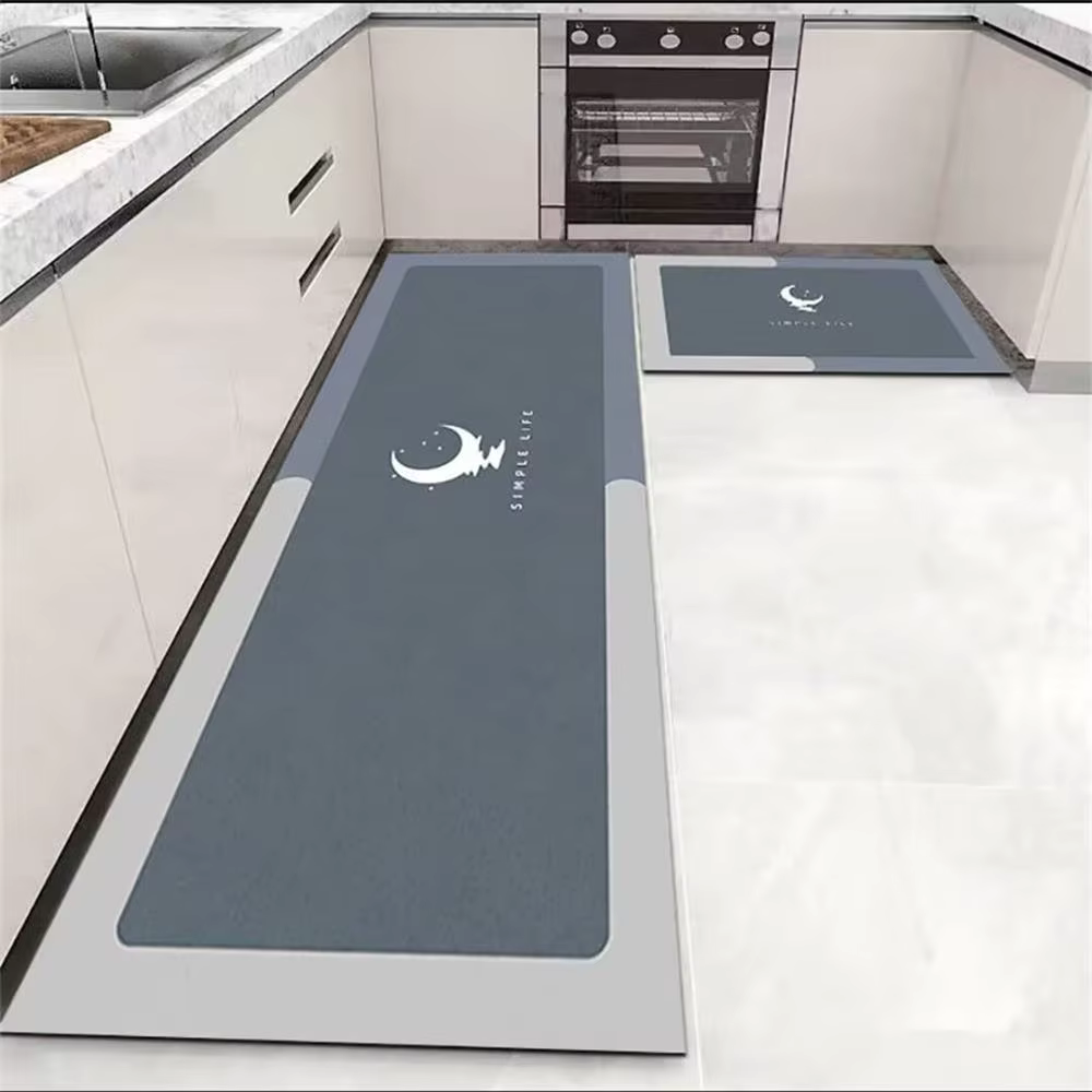 VIKAMA – tapis de sol de cuisine en velours cristal, résistant à l'huile et à l'eau, lavable pour la