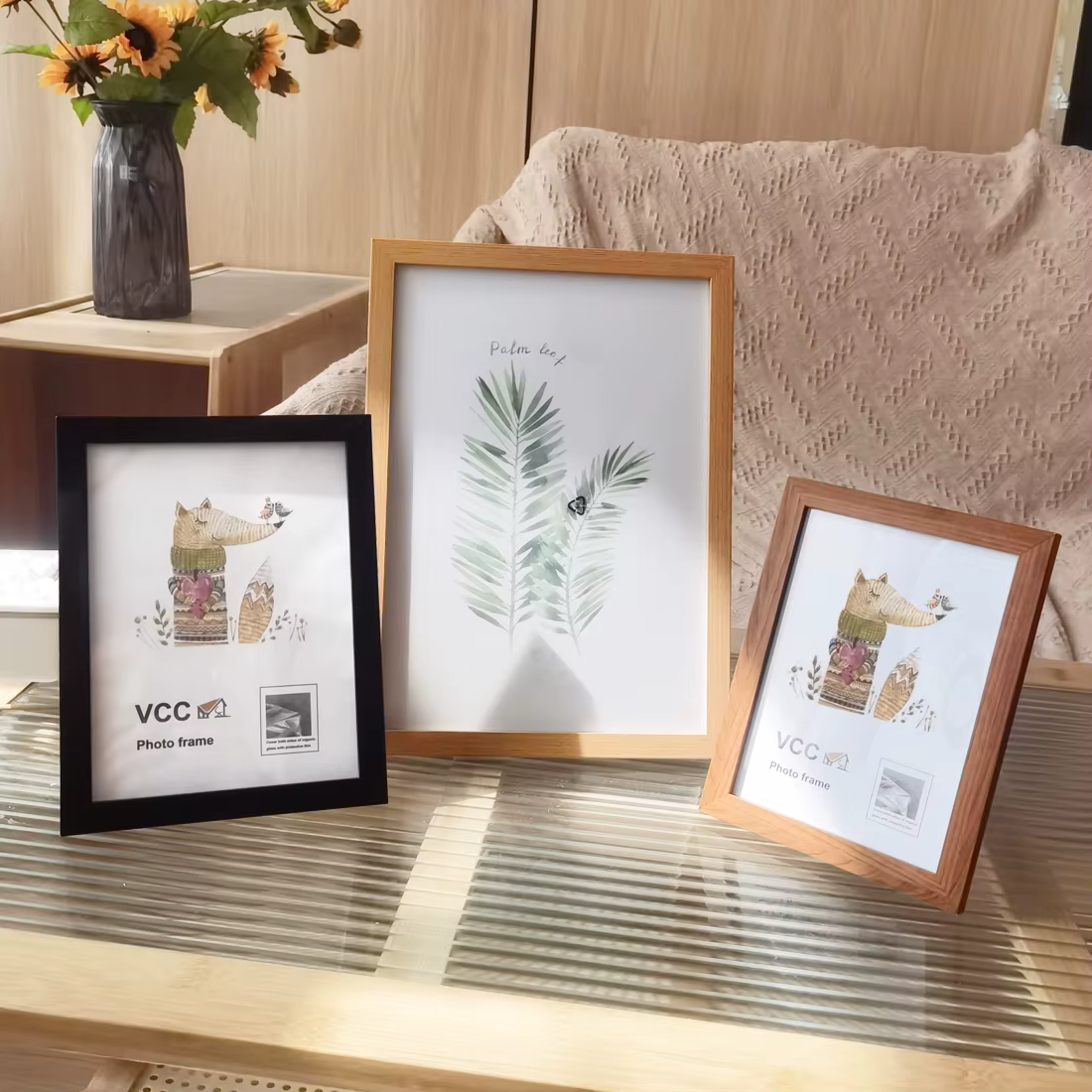 5 pièces cadres Photo en bois pour mur Photo 10X15 15X20 20X25 A4 cadre Photo support pour photos ce