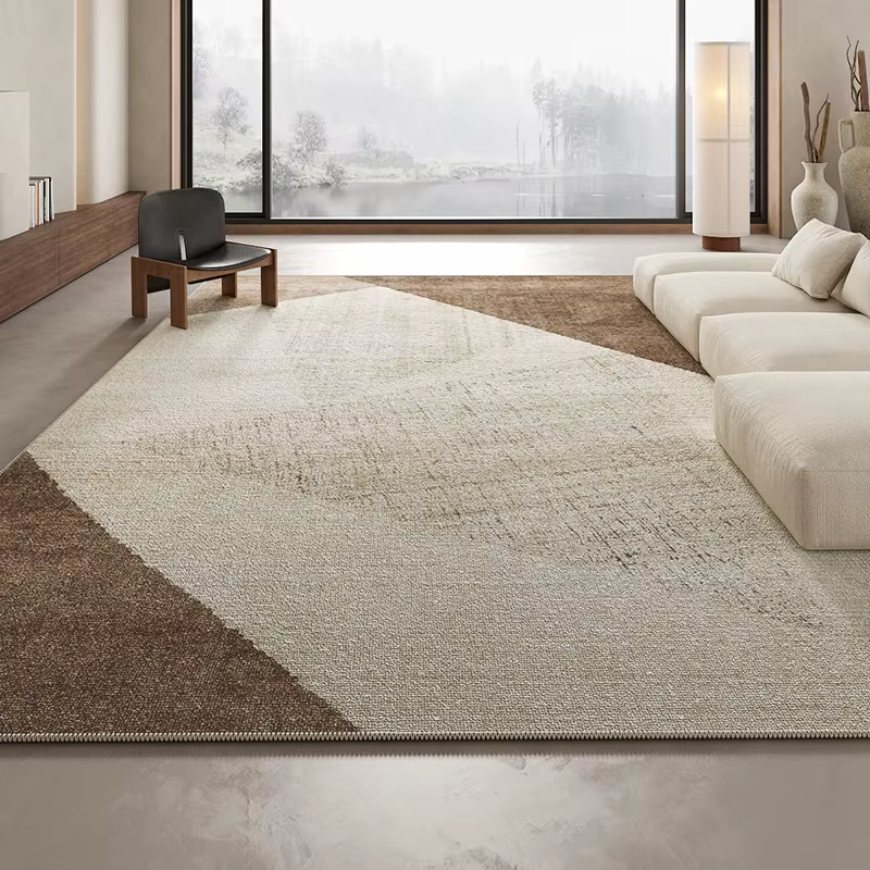 Tapis de luxe en velours cristal, Style géométrique Simple, antidérapant, lavable en Machine, pour s