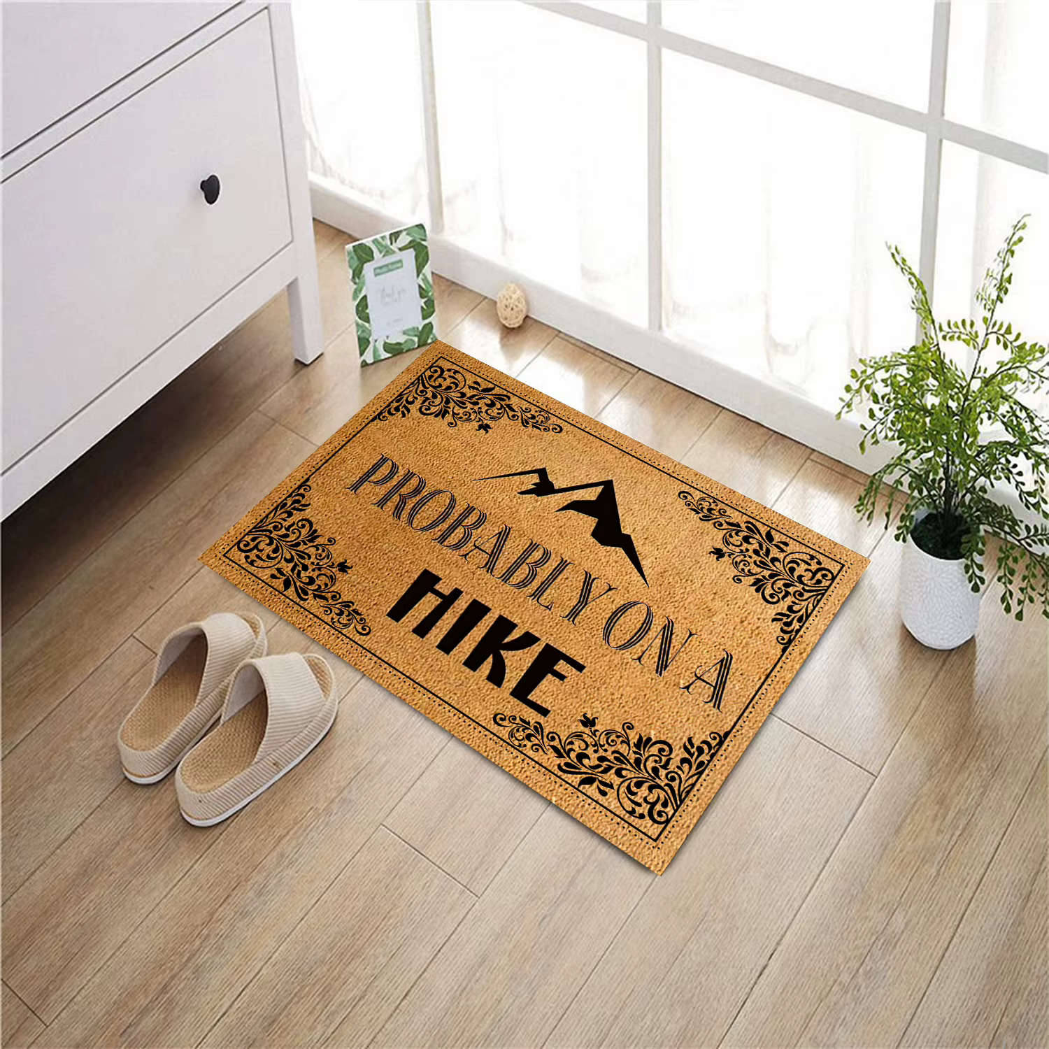 Probably sur une randonnée tapis de porte pour sol en caoutchouc anti-dérapant drôle paillasson d'en
