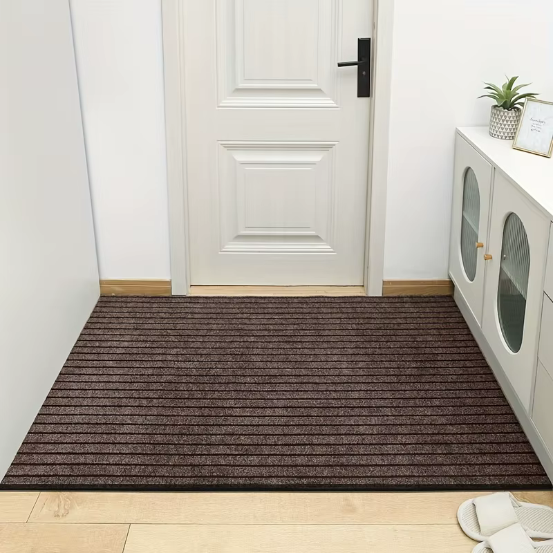 Tapis de couloir à fond en caoutchouc rayé de grande taille, tapis de buanderie, tapis d'extérieur a