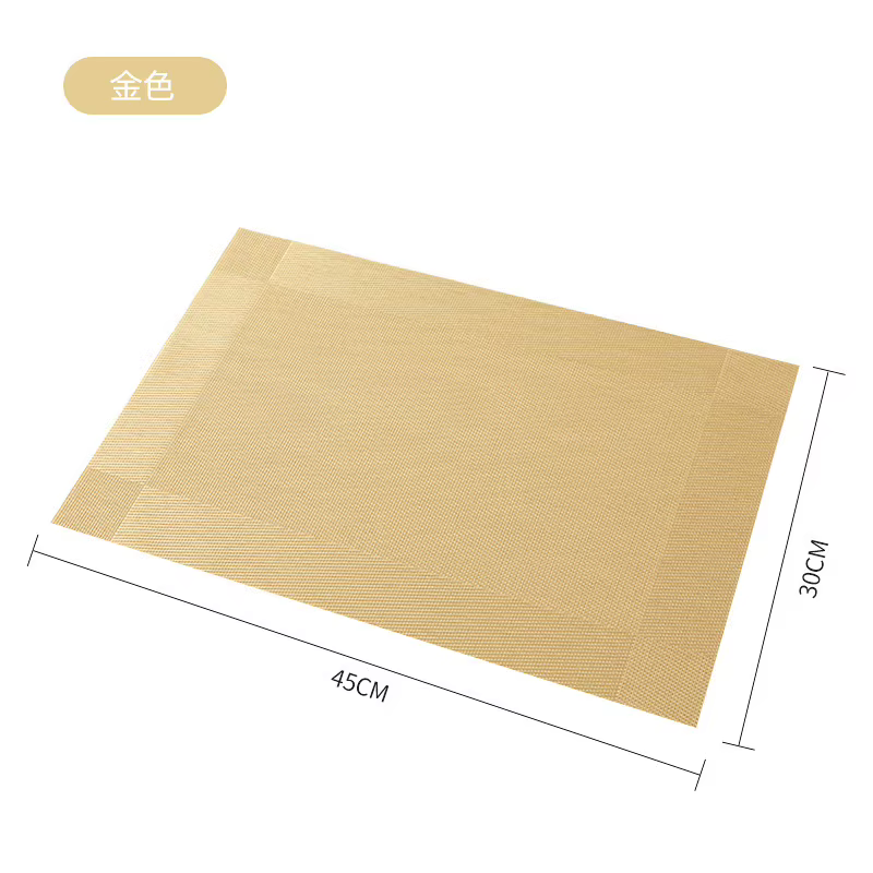 2//6PCS Tapis de table résistant à la chaleur et antidérapant, tapis de table en vinyle tissé lavabl