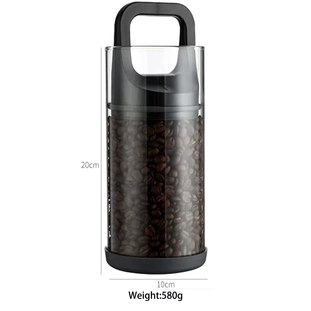 Boîtes de café transparentes ventilées et scellées sous vide, récipient pour grains frais, conserve