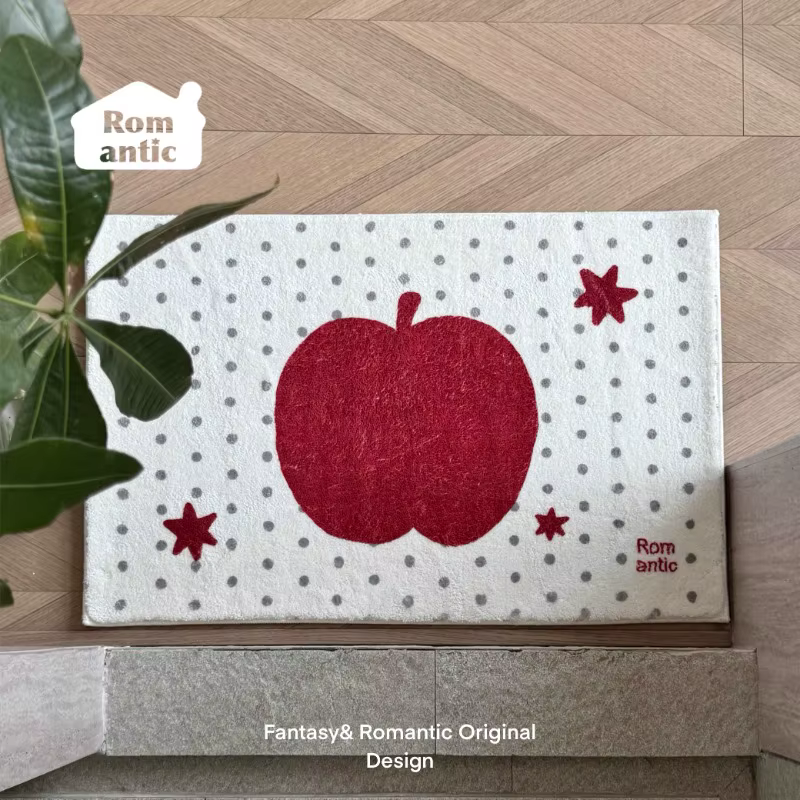 Tapis pomme étoile Original romantique, mignon, pour chambre à coucher, Imitation cachemire, chambre