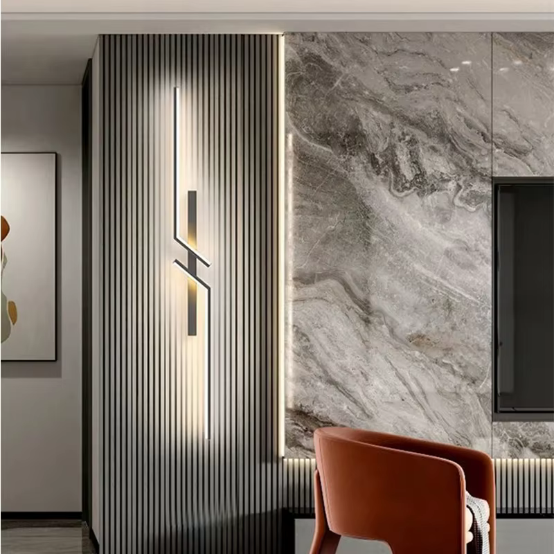 Bande créative moderne mur LED lumière minimaliste chambre chevet applique murale Led lumières salon