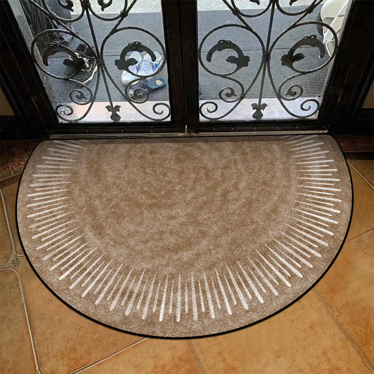 Tapis De porte d'entrée tapis semi-circulaire tapis extérieur tapis De Style d'art moderne tapis De