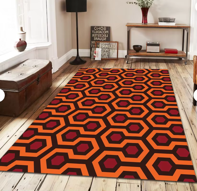 Tapis sur le thème de The Shining, tapis inspiré du film d'horreur Overlook Hotel, tapis de décorati