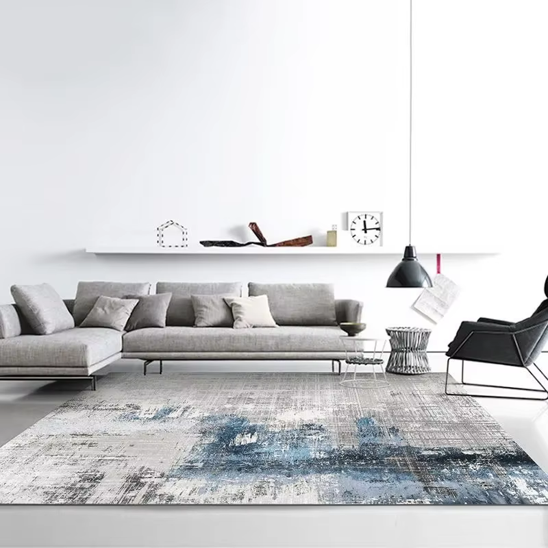 Tapis de luxe léger pour chambre à coucher, grande surface, décoration de salon, lavable, de chevet,