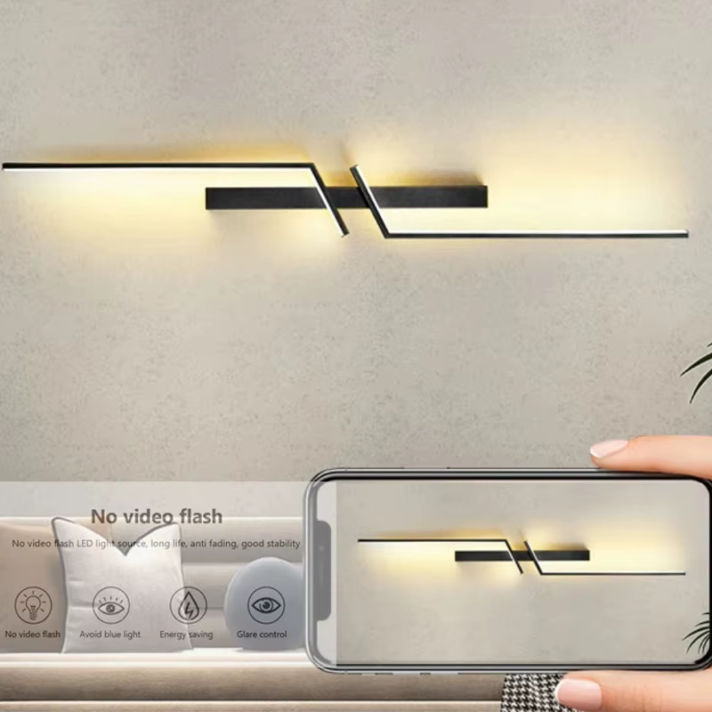 Bande créative moderne mur LED lumière minimaliste chambre chevet applique murale Led lumières salon