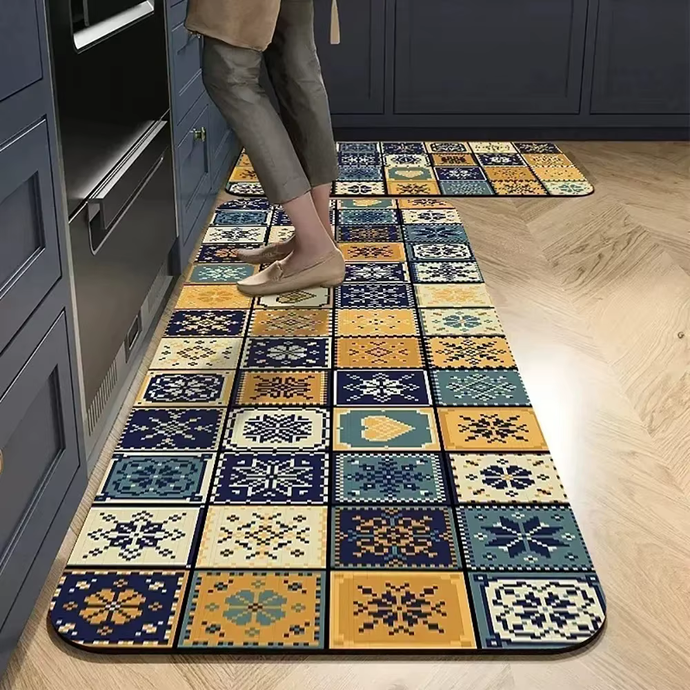 Tapis de cuisine imprimé, Long tapis de sol pour salon, chambre à coucher, paillasson d'entrée, déco