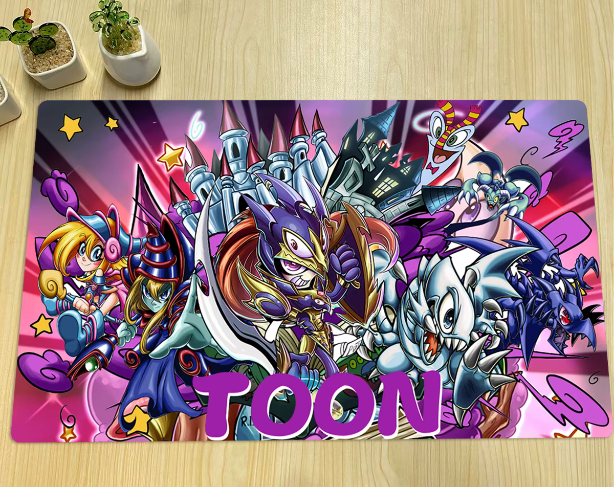 YuGiOh Toon Monster TCG tapis magicien foncé fille Toon noir lustre soldat CCG tapis de jeu tapis de