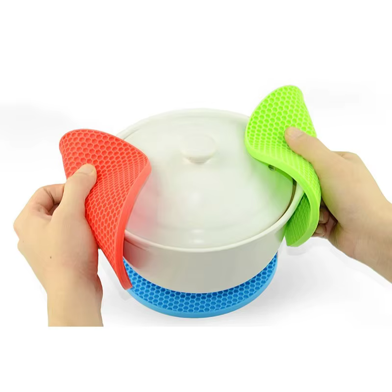 Tapis rond en Silicone résistant à la chaleur, 18/14cm, sous-verres pour tasses de boissons, porte-P