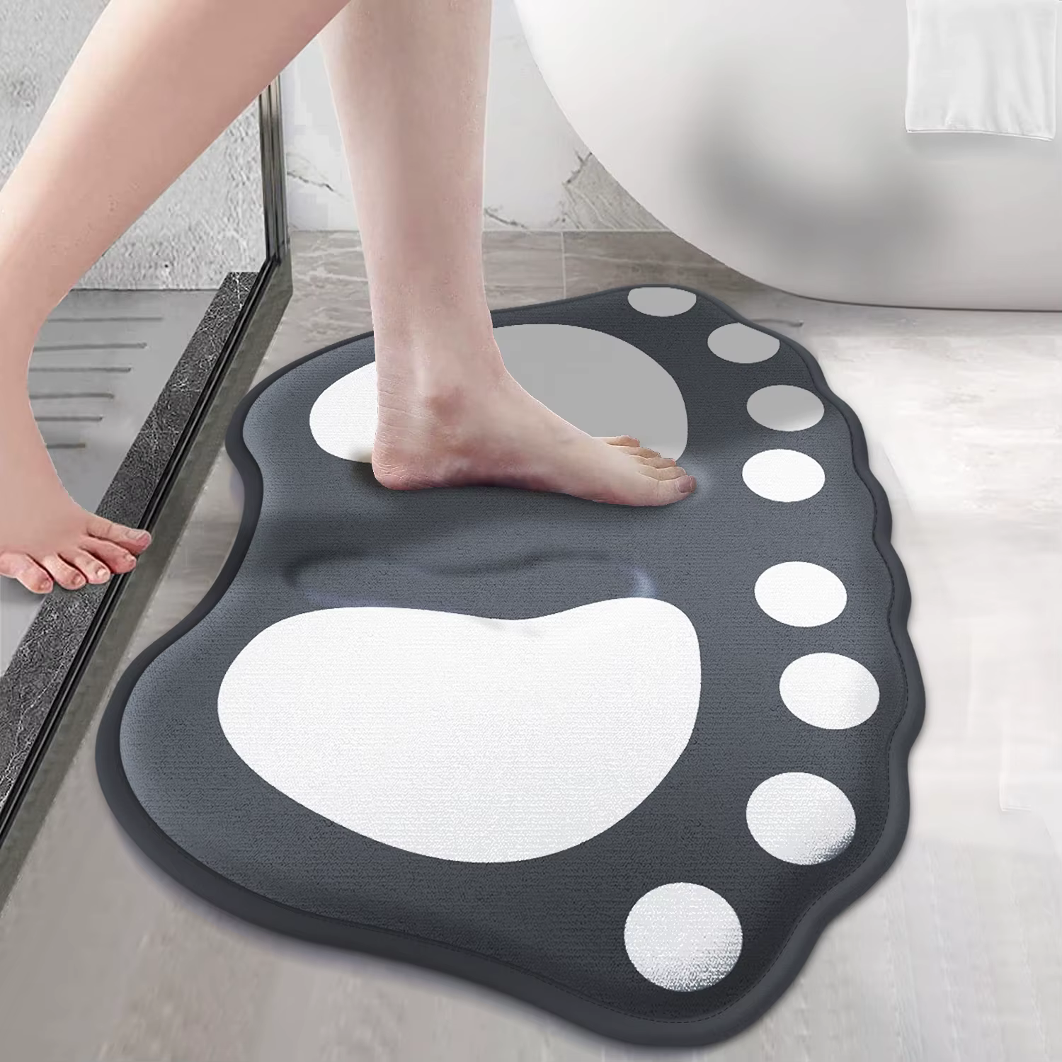 Tapis de bain antidérapant, motif de griffes, absorbant, pour porte, décoration de la maison