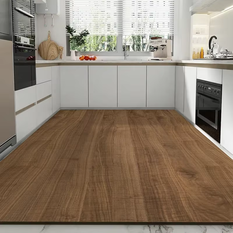 Tapis de cuisine imperméable en cuir, grand tapis antidérapant, résistant à l'huile, décoration inté