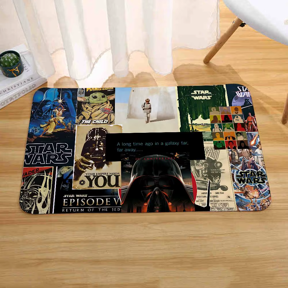 Tapis de sol S-Star Wars, tapis de lavage pour la maison, tapis antidérapant pour la décoration du s