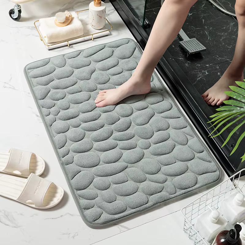 Tapis antidérapants tapis de salle de bain pavé en relief baignoire côté sol tapis salle de douche p
