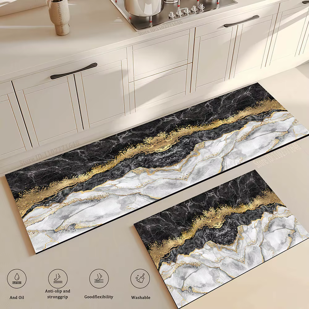Tapis de cuisine moderne, paillasson d'entrée pour couloir de maison, salon, chambre à coucher, déco