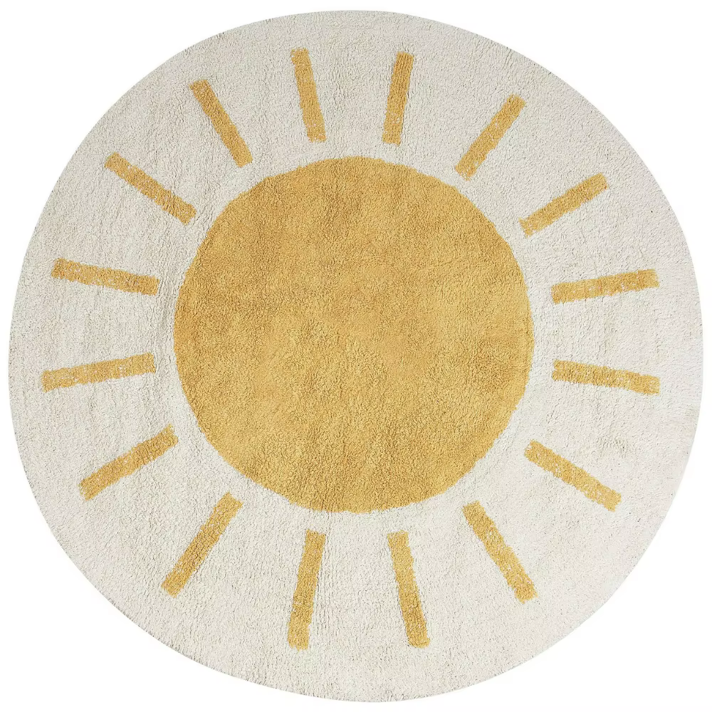 Tapis de jeu rond poilu pour enfants, tapis moelleux pour le salon, tapis de bain antidérapant, tapi