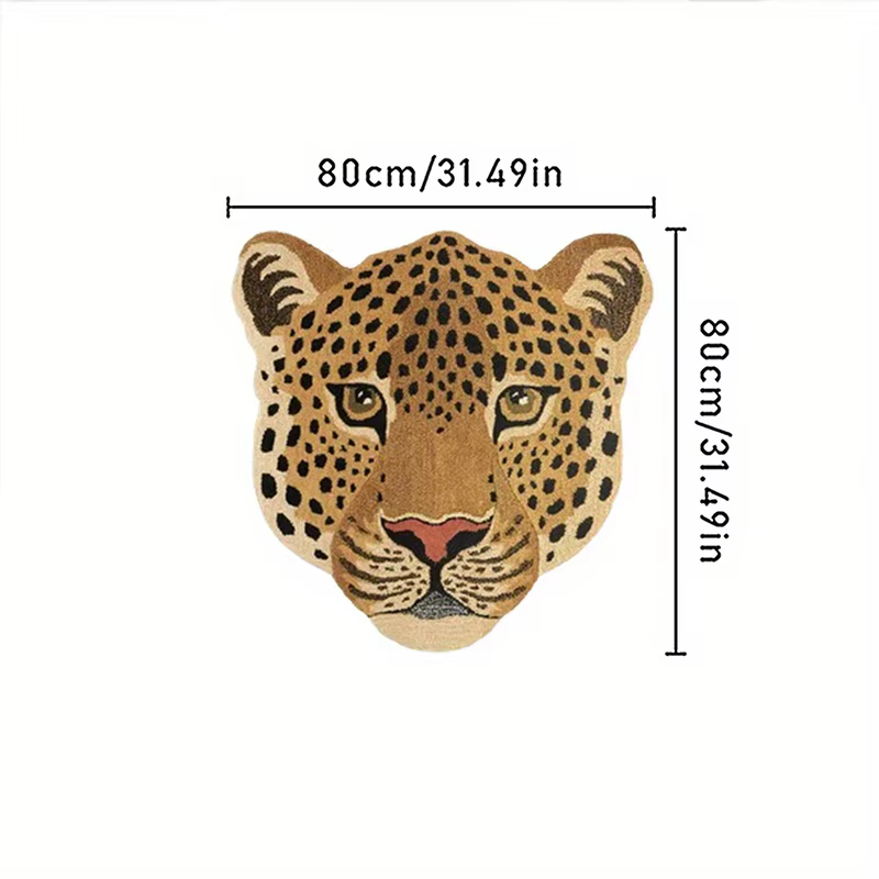 Tapis Imitation Animal épais, forme spéciale, tapis de sol imprimé léopard, tigre, lavable, antidéra
