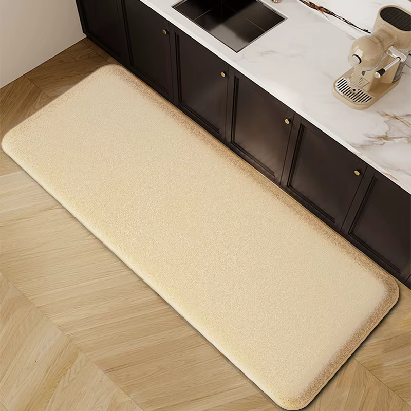 Tapis de cuisine épais antidérapant de grande taille, en flanelle, absorbant l'eau et l'huile, lavab