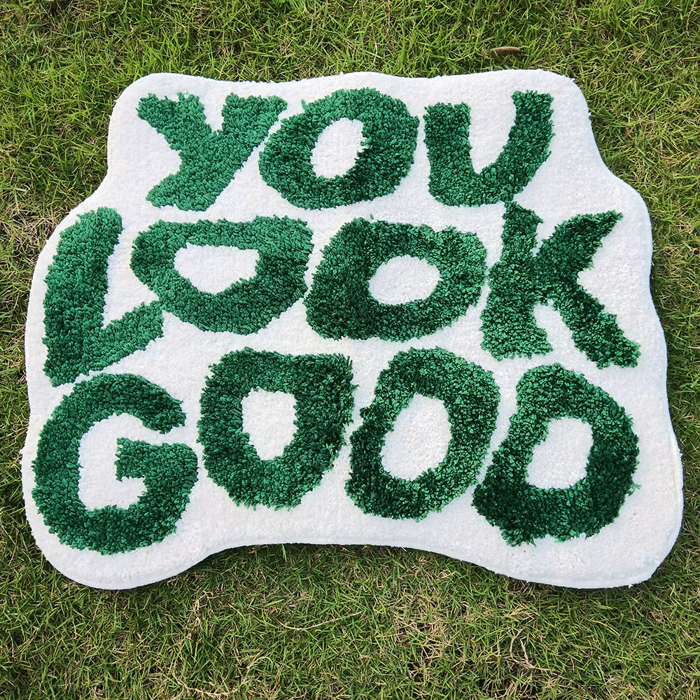 Tapis tufté fait à la main, amusant et mignon, fait à la main, pour salon et chambre à coucher
