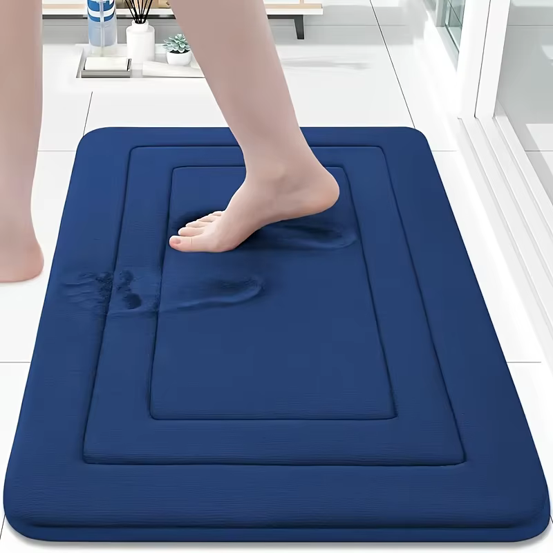 1 tapis de bain en mousse à mémoire de forme | Tapis antidérapant absorbant Vintage, tapis rectang