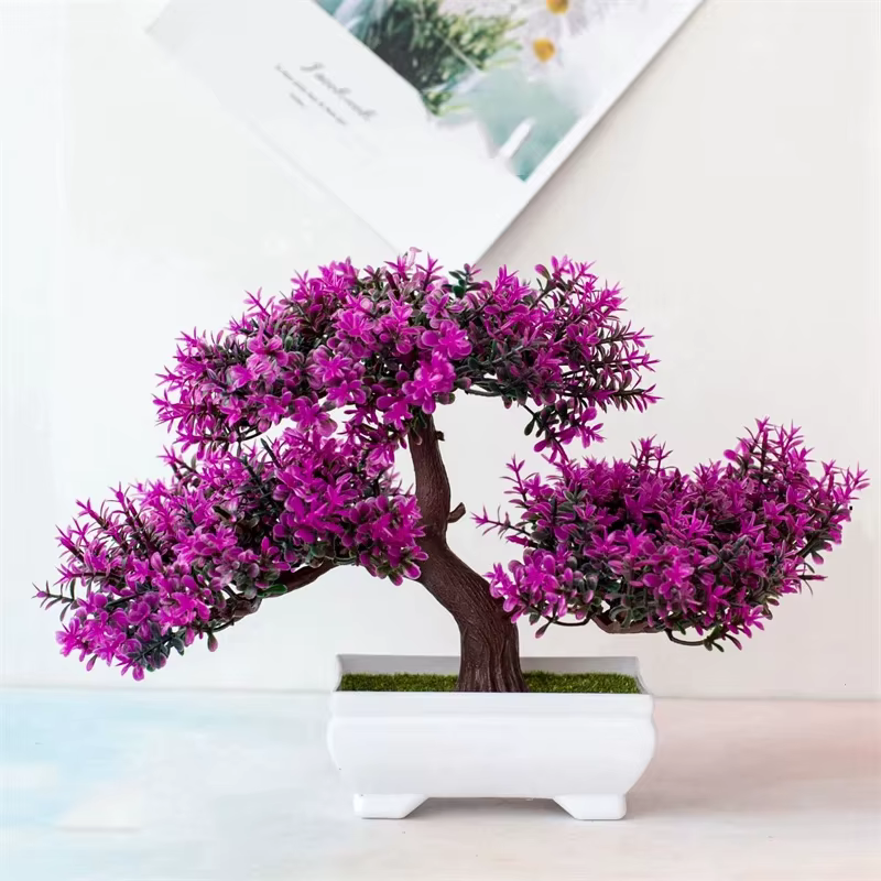 Plantes artificielles bonsaï, petit arbre, fausses fleurs, ornements en Pot pour la maison, décorati