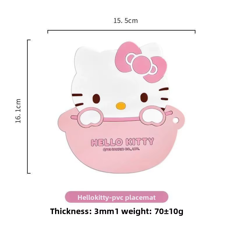 Tapis de cuisine en silicone antidérapant rose lapin Kawaii, motif dessin animé mignon, résistant à