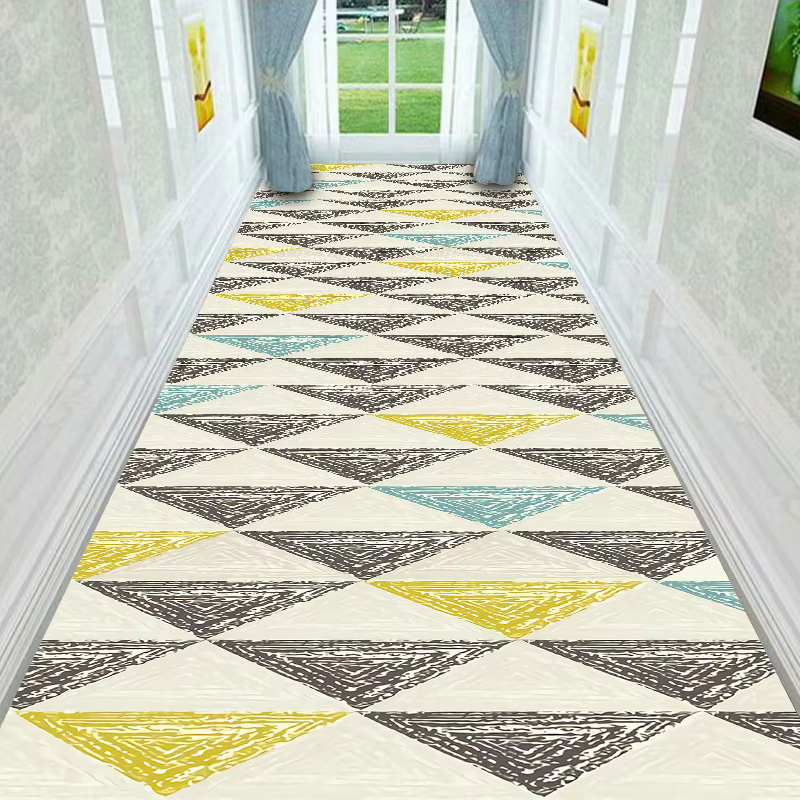 VIKAMA – tapis géométrique moderne, antidérapant, pour couloir, salon, entrée, adapté à la lumière, 