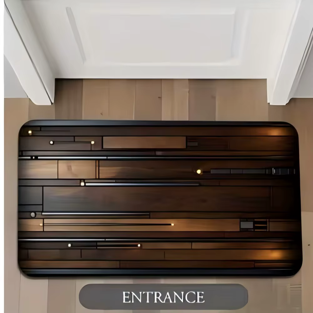 Tapis de sol adapté, salle de bain, entrée, tapis de cuisine en bois de grain de bois pour cuisine, 