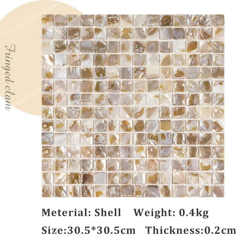 Autocollant de carrelage en mosaïque de coquille naturelle, papier peint en nacre pour décoration in