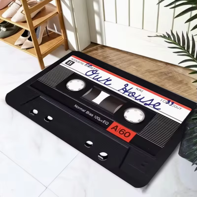VIKAMA – tapis d'entrée vintage en vinyle, doux et antidérapant, pour salon et chambre à coucher, dé