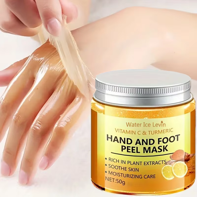 Masque à la cire pour les mains à la vitamine c et au curcuma pour les mains et les pieds, lissant l