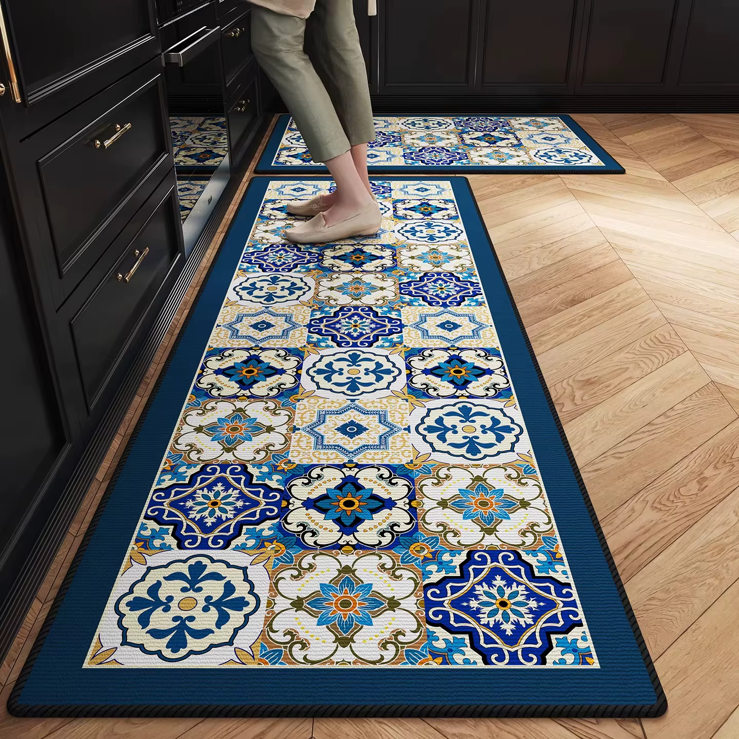 Tapis de sol de cuisine, tapis de décoration intérieure, tapis de style américain, tapis résistant à