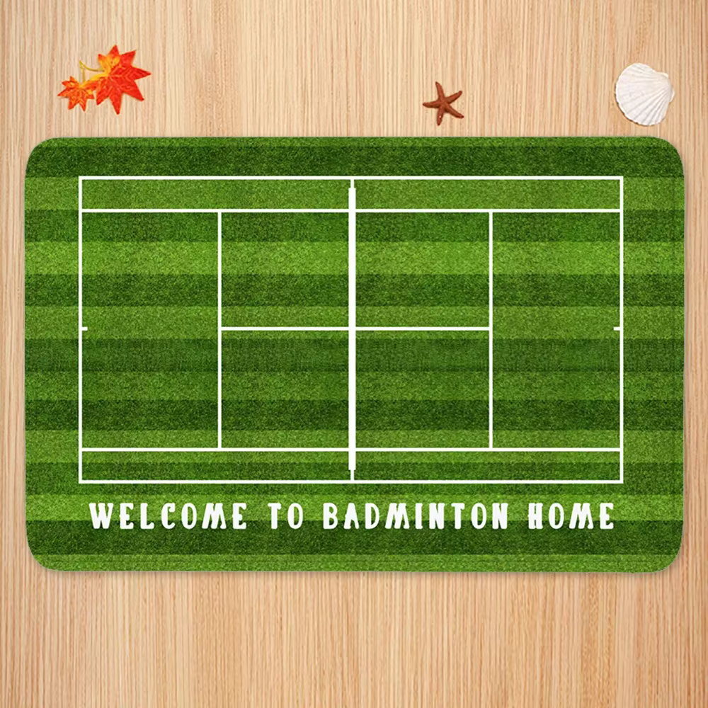 Tapis de porte de cour de tennis non ald, virus, décoration de la maison, salle de bain, cuisine, ba
