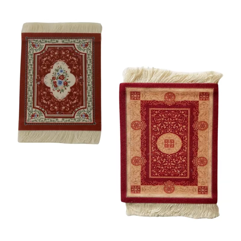 A69emini sous-verres tissés persans tapis motif dessous de verre technologie de décoration de table 