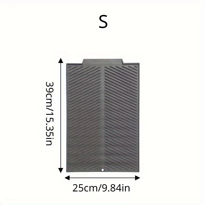 Tapis de drainage en silicone, Tapis de séchage pour vaisselle, Tapis de drainage pliable, Grand tap