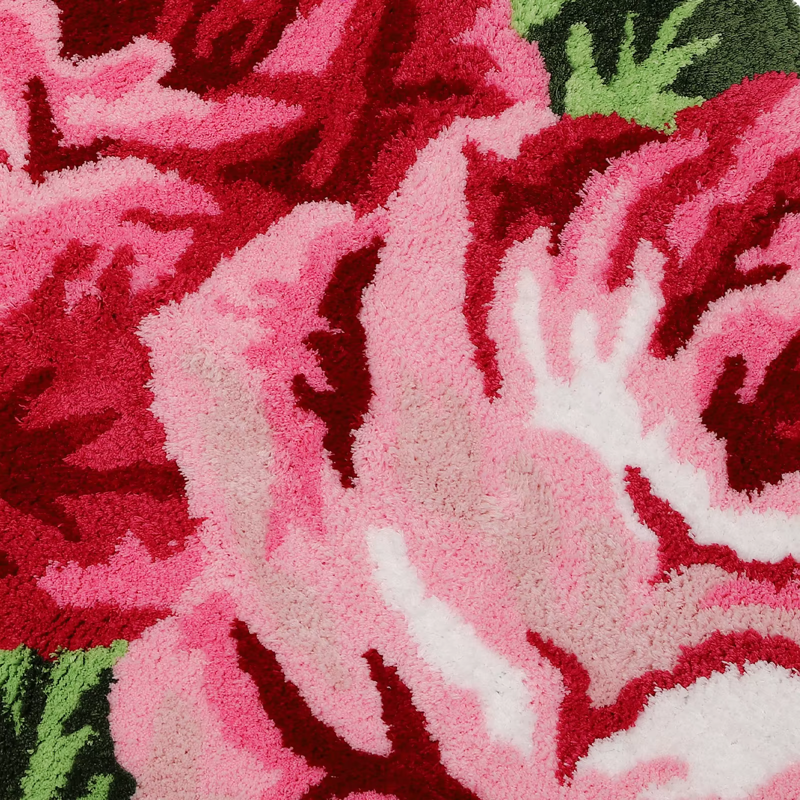 Tapis en peluche lavable de style moderne, 4 couleurs, fleur lea polymères, anti-ald, polymère de so
